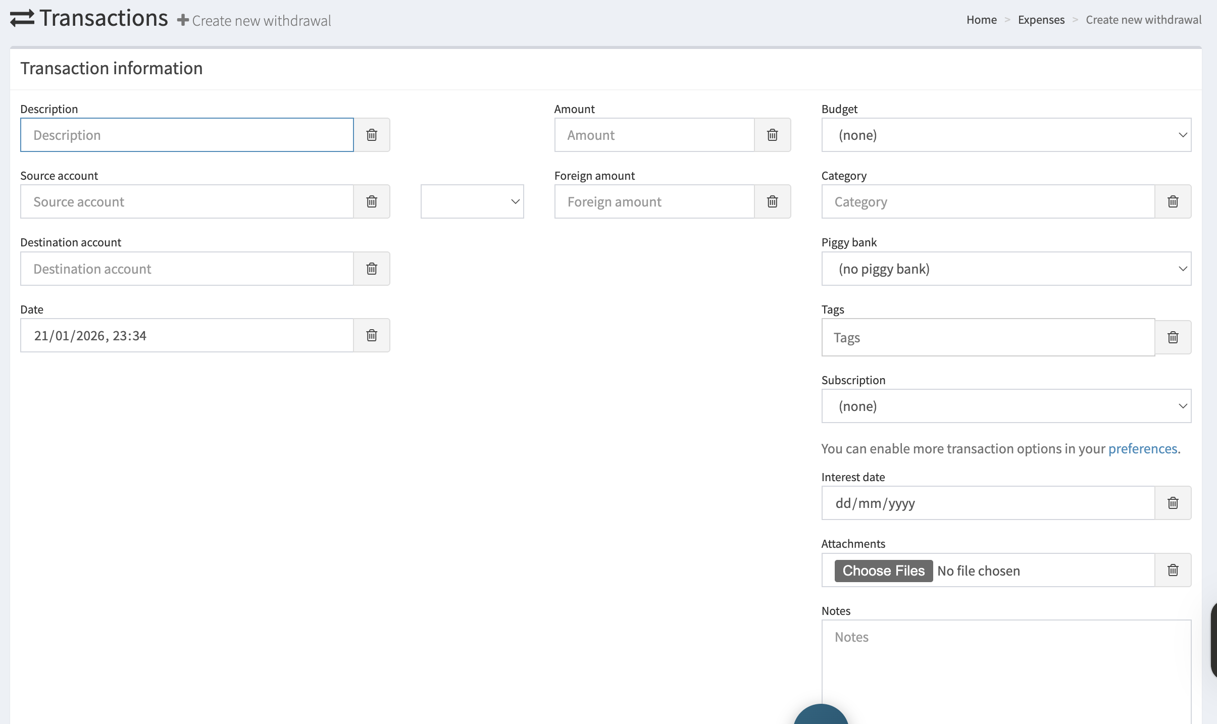 Transaction Details and Categorization